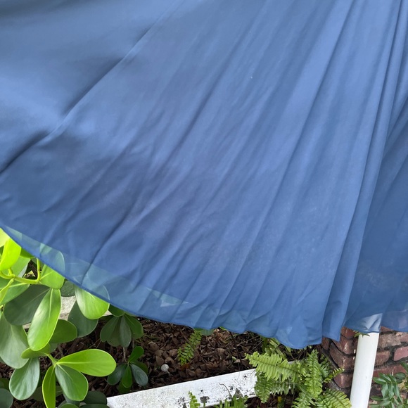 Azazie Dark Navy Bridesmaid Dress custom size close to 10/12 - Picture 7 of 15